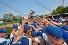 Baseball vs Babson  Wheaton College Baseball players celebrate their victory over Babson to win the NEWMAC Championship for the third year in a row. - (Photo by Keith Nordstrom) : Wheaton, baseball, NEWMAC